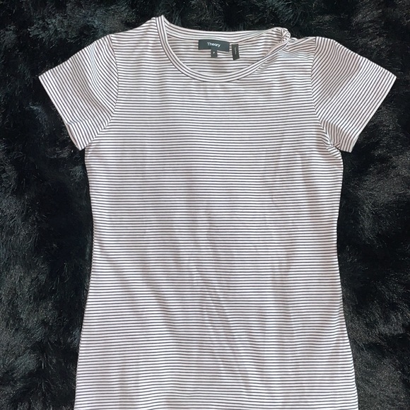Theory tee striped pink/black/white P - Picture 3 of 9